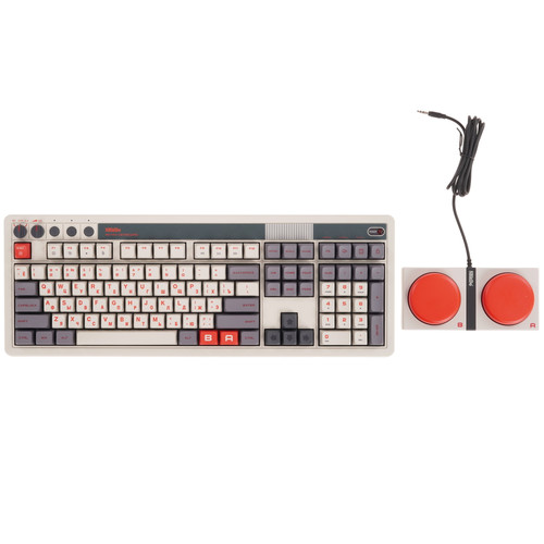 Купить Клавиатура  проводная + беспроводная 8BitDo Retro 108 Mechanical Keyboard - N Edition цвет серый в интернет-магазине DNS. Характеристики, цена 8BitDo Retro 108 Mechanical Keyboard - N Edition | 5604326.