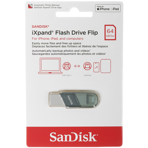 Купить Память OTG USB Flash 64 ГБ SanDisk iXpand Flip [SDIX90N-256G-GN6NE] в интернет-магазине DNS. Характеристики, цена SanDisk iXpand Flip | 9314575.