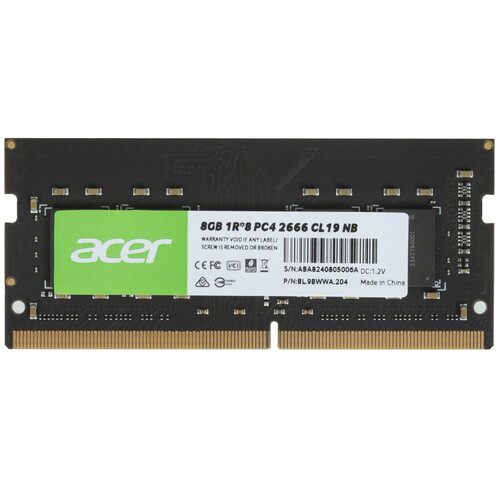 Купить Оперативная память SODIMM Acer SD100 [BL.9BWWA.204] 8 ГБ в интернет-магазине DNS. Характеристики, цена Acer SD100 | 5447169.