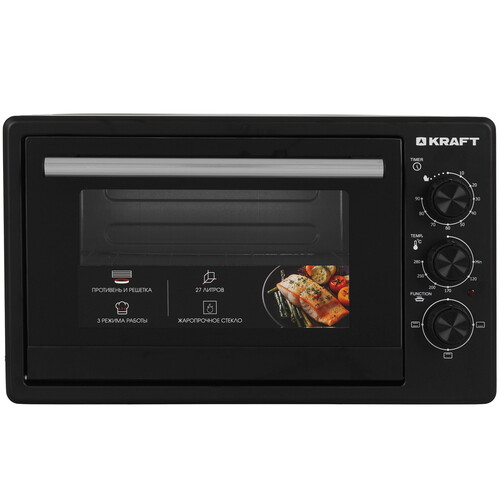 Купить Мини-печь Kraft KF-MO 270 черный в интернет-магазине DNS. Характеристики, цена Kraft KF-MO 270 | 9229281.