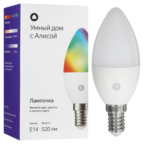 Купить Умная светодиодная лампа Яндекс YNDX-00557 RGB в интернет-магазине DNS. Характеристики, цена Яндекс YNDX-00557 RGB | 5603529.