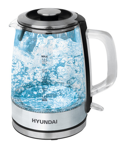 Купить Электрочайник Hyundai HYK-G2403 черный в интернет-магазине DNS. Характеристики, цена Hyundai HYK-G2403 | 9228376.