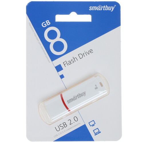 Купить Память USB Flash 8 ГБ Smartbuy Crown [SB8GBCRW-W] в интернет-магазине DNS. Характеристики, цена Smartbuy Crown | 1209699.