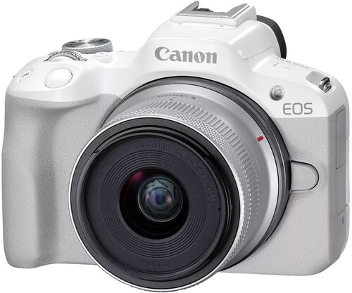 Купить Беззеркальный фотоаппарат Canon EOS R50 Kit 18-45 RF белый в интернет-магазине DNS. Характеристики, цена Canon EOS R50 Kit 18-45 RF | 9320036.