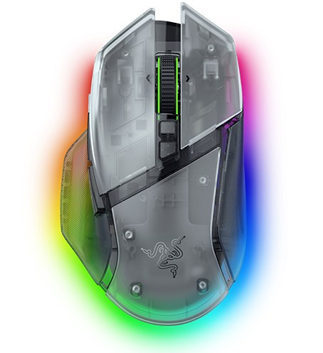 Купить Мышь беспроводная/проводная Razer Basilisk V3 Pro 35K [RZ01-05240400-R3G1] прозрачный в интернет-магазине DNS. Характеристики, цена Razer Basilisk V3 Pro 35K | 5651419.
