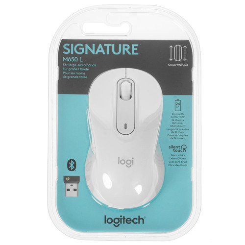 Купить Мышь беспроводная Logitech Signature M650 L [910-006238] белый в интернет-магазине DNS. Характеристики, цена Logitech Signature M650 L | 5010172.