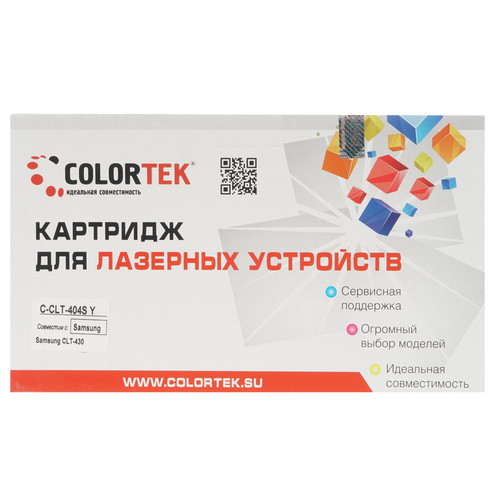 Купить Картридж лазерный Colortek CLT-404S желтый, с чипом в интернет-магазине DNS. Характеристики, цена Colortek CLT-404S | 1377612.