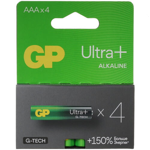 Купить Батарейка GP Ultra+G-TECH AAA (LR03/FR03) в интернет-магазине DNS. Характеристики, цена GP Ultra+G-TECH | 5443579.