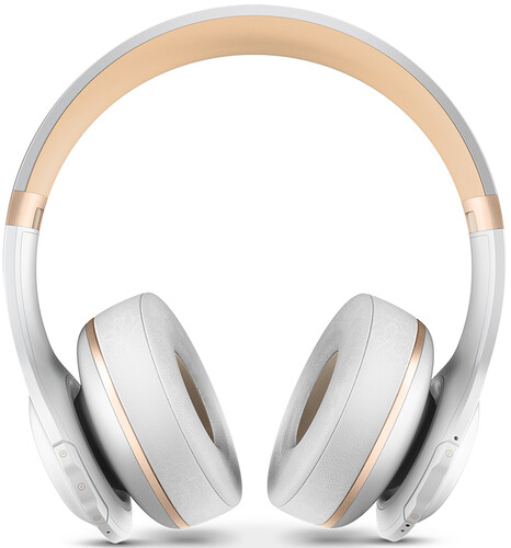 Купить Наушники беспроводные JBL Everest ELITE 300 наклад., закр., 10-22000 Гц, микр., рег.гром., BT, NC, разъем 3.5мм, бел/зол в интернет-магазине DNS. Характеристики, цена  | 1054618.