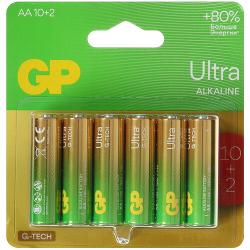 Купить Батарейка GP Ultra AA (LR6/ER14505/FR6/R6P) в интернет-магазине DNS. Характеристики, цена GP Ultra | 5629972.