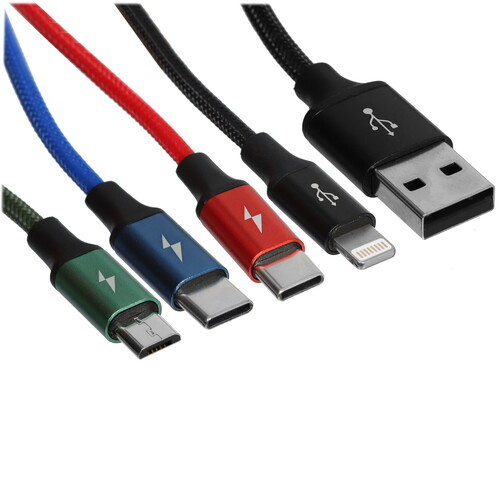 Купить Кабель Baseus Lightning 8-pin, micro USB-B, USB Type-C - USB Type-A черный 1.2 м в интернет-магазине DNS. Характеристики, цена Baseus Fast | 5455747.