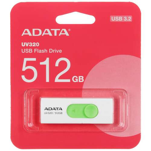 Купить Память USB Flash 512 ГБ A-Data UV320 [AUV320-512G-RWHGN] в интернет-магазине DNS. Характеристики, цена A-Data UV320 | 5450282.