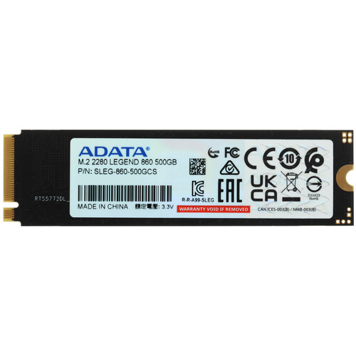 Купить 500 ГБ M.2 NVMe накопитель ADATA LEGEND 860 [SLEG-860-500GCS] в интернет-магазине DNS. Характеристики, цена ADATA LEGEND 860 | 5619106.