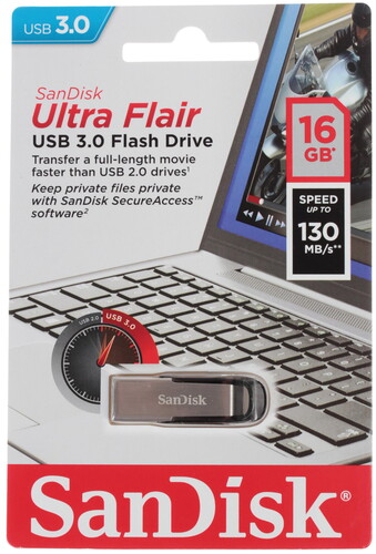 Купить Память USB Flash 16 ГБ SanDisk Ultra Flair [SDCZ73-016G-G46] в интернет-магазине DNS. Характеристики, цена SanDisk Ultra Flair | 1094848.
