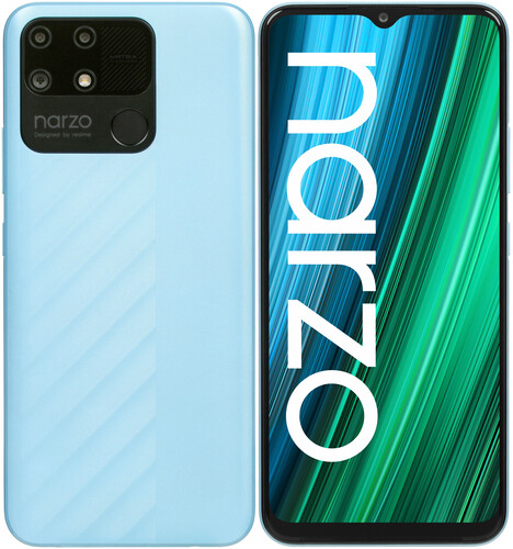 Купить 6.5" Смартфон realme narzo 50A 128 ГБ голубой в интернет-магазине DNS. Характеристики, цена realme narzo 50A | 5032242.