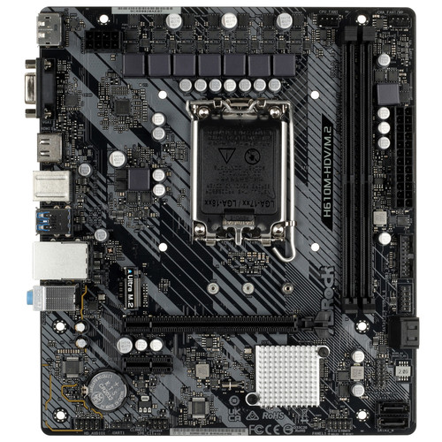 Купить Материнская плата ASRock H610M-HDV/M.2 R2.0 в интернет-магазине DNS. Характеристики, цена ASRock H610M-HDV/M.2 R2.0 | 5415512.