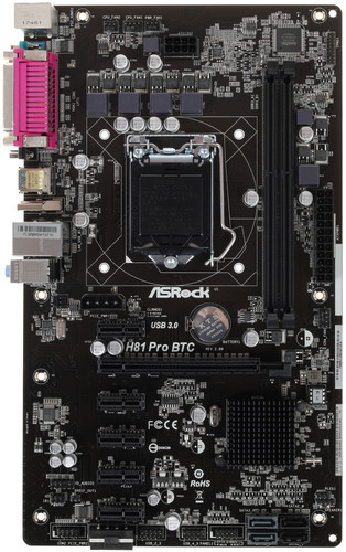 Купить Плата Asrock LGA 1150 H81 H81 Pro BTC R2.0 2xDDR3 1xPCI-Ex16 HDMI Dsub SATA3 USB3 COM LPT ATX в интернет-магазине DNS. Характеристики, цена  | 1112061.