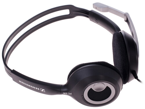 Купить Наушники Sennheiser PC 230 [накладные, закрытые, 18-22000 Гц, микр., рег. громкости, каб 3м, разъем 2x3.5мм, черные] в интернет-магазине DNS. Характеристики, цена  | 1042881.