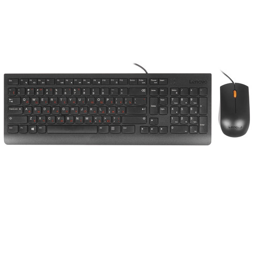 Купить Клавиатура+мышь  проводная  Lenovo 300 USB Combo черный в интернет-магазине DNS. Характеристики, цена Lenovo 300 USB Combo | 1265103.