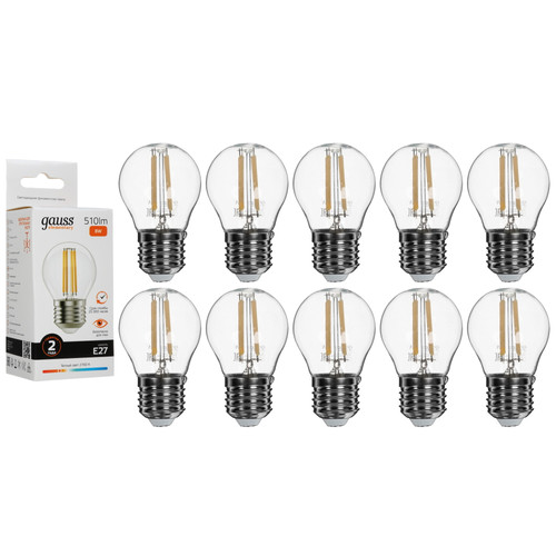 Купить Комплект филаментных ламп Gauss Filament Elementary 52218 в интернет-магазине DNS. Характеристики, цена Gauss Filament Elementary 52218 | 5613134.
