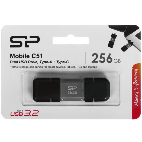 Купить Память OTG USB Flash 256 ГБ Silicon Power Mobile C51 [SP256GBUC3C51V1S] в интернет-магазине DNS. Характеристики, цена Silicon Power Mobile C51 | 5647372.