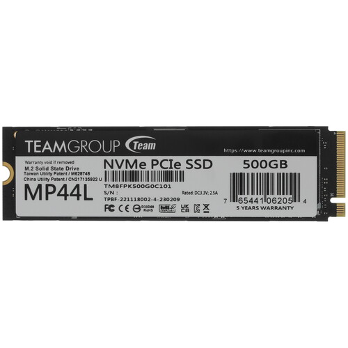 Купить 500 ГБ M.2 NVMe накопитель TEAMGROUP MP44L [TM8FPK500G0C101] в интернет-магазине DNS. Характеристики, цена TEAMGROUP MP44L | 5094647.