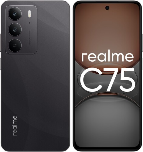 Купить 6.72" Смартфон realme C75 256 ГБ черный в интернет-магазине DNS. Характеристики, цена realme C75 | 9245260.
