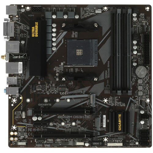 Купить Материнская плата GIGABYTE B550M DS3H AC в интернет-магазине DNS. Характеристики, цена GIGABYTE B550M DS3H AC | 5402261.