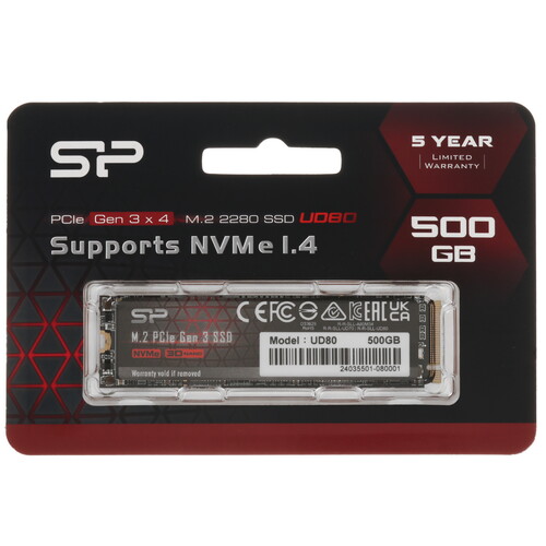 Купить 500 ГБ M.2 NVMe накопитель Silicon Power UD80 [SP500GBP34UD8005] в интернет-магазине DNS. Характеристики, цена Silicon Power UD80 | 5440368.