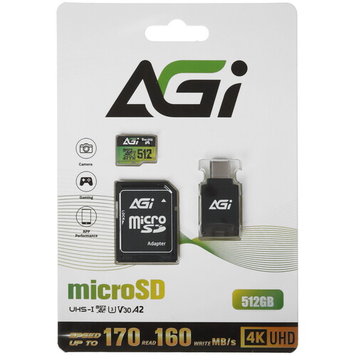 Купить Карта памяти AGI TF138 microSDXC 512 ГБ [AGI512G2CTF138] в интернет-магазине DNS. Характеристики, цена  | 5471012.