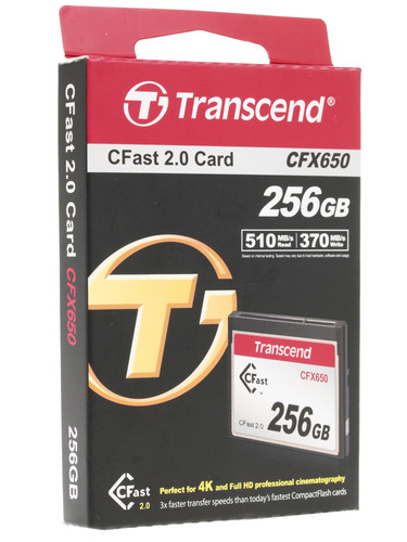 Купить Карта памяти Transcend CFast 2.0 256 ГБ [TS256GCFX650] в интернет-магазине DNS. Характеристики, цена  | 1108674.