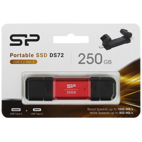 Купить 250 ГБ Внешний SSD Silicon Power DS72 [SP250GBUC3S72V1R] в интернет-магазине DNS. Характеристики, цена Silicon Power DS72 | 5647043.