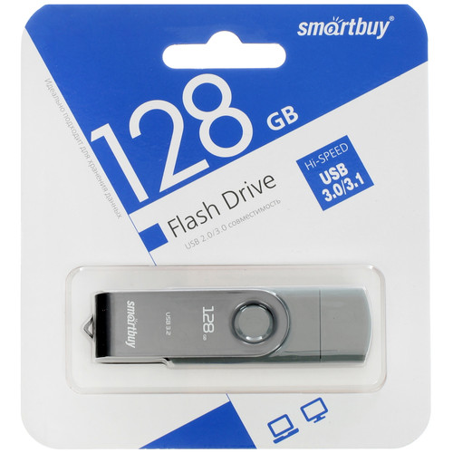 Купить Память OTG USB Flash 128 ГБ SmartBuy Twist Dual [SB128GB3DUOTWK] в интернет-магазине DNS. Характеристики, цена SmartBuy Twist Dual | 5440171.