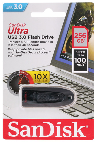 Купить Память USB Flash 256 ГБ SanDisk Ultra [SDCZ48-256G-U46] в интернет-магазине DNS. Характеристики, цена SanDisk Ultra | 1037938.