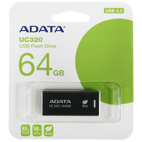 Купить Память USB Flash 64 ГБ ADATA UC320 [UC320-64G-RBK/BK] в интернет-магазине DNS. Характеристики, цена ADATA UC320 | 5614485.