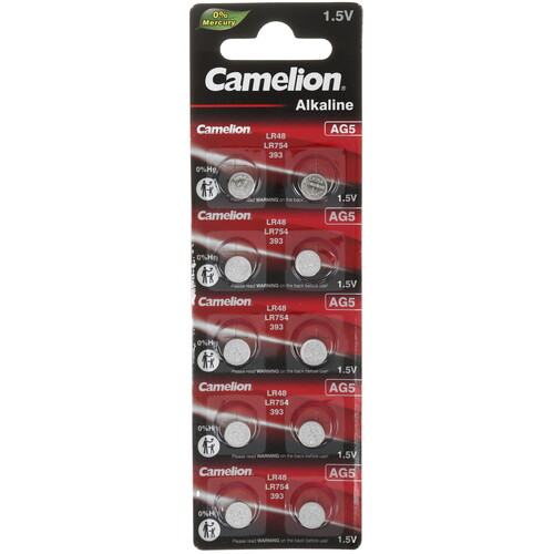 Купить Батарейка Camelion G 5 LR48 (AG5/G5/LR754/393A/193) в интернет-магазине DNS. Характеристики, цена Camelion G 5 | 9117705.