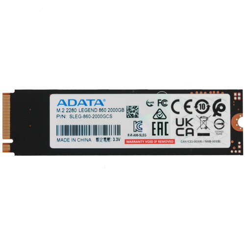 Купить 2000 ГБ M.2 NVMe накопитель ADATA LEGEND 860 [SLEG-860-2000GCS] в интернет-магазине DNS. Характеристики, цена ADATA LEGEND 860 | 5619111.