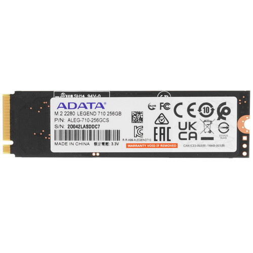 Купить 256 ГБ M.2 NVMe накопитель ADATA LEGEND 710 [ALEG-710-256GCS] в интернет-магазине DNS. Характеристики, цена ADATA LEGEND 710 | 5449371.