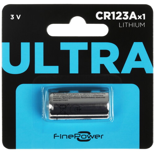 Купить Батарейка FinePower Ultra CR123 (CR123A/DL123A/R123) в интернет-магазине DNS. Характеристики, цена FinePower Ultra | 5081159.