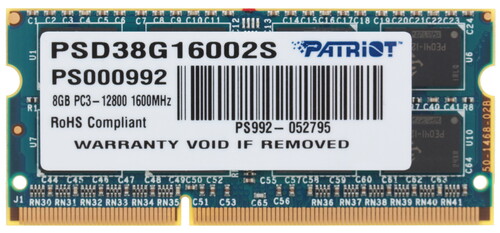Купить Оперативная память SODIMM Patriot Signature [PSD38G16002S] 8 ГБ в интернет-магазине DNS. Характеристики, цена Patriot Signature | 1046451.