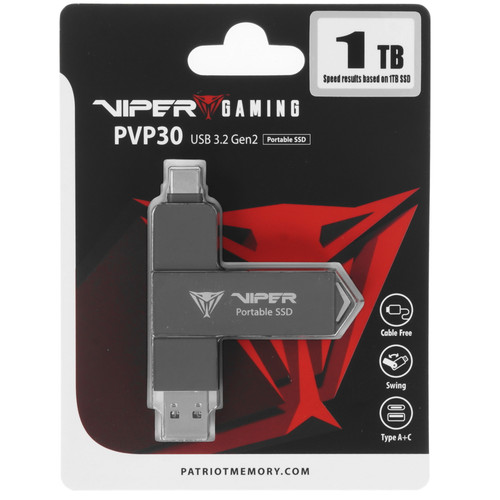 Купить 1000 ГБ Внешний SSD Patriot Viper PVP30 [PVP301TB28UDG] в интернет-магазине DNS. Характеристики, цена Patriot Viper PVP30 | 5915076.