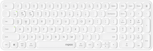 Купить Клавиатура  проводная + беспроводная Rapoo E9310M цвет белый в интернет-магазине DNS. Характеристики, цена Rapoo E9310M | 9183328.