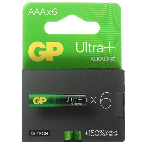 Купить Батарейка GP Ultra+G-TECH AAA (LR03/FR03) в интернет-магазине DNS. Характеристики, цена GP Ultra+G-TECH | 5443581.