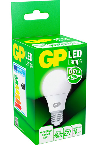 Купить Лампа светодиодная GP LEDA60-6WE27-40K-2CRB1 в интернет-магазине DNS. Характеристики, цена GP LEDA60-6WE27-40K-2CRB1 | 9121906.