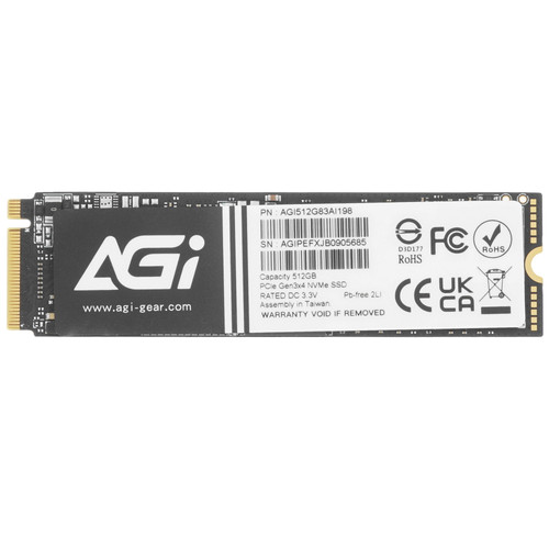 Купить 512 ГБ M.2 NVMe накопитель AGI AI198 [AGI512G83AI198] в интернет-магазине DNS. Характеристики, цена AGI AI198 | 5620306.