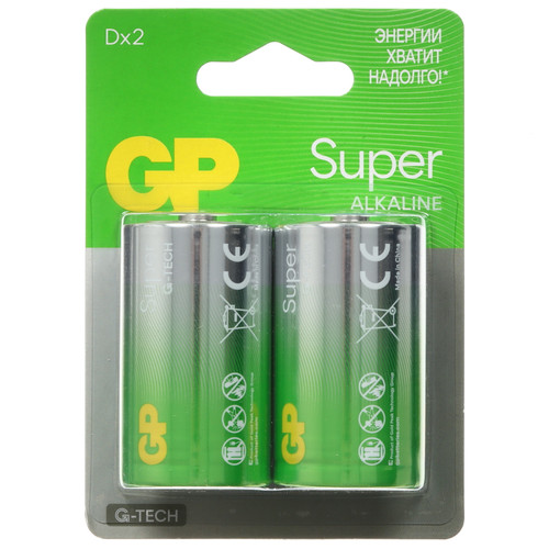 Купить Батарейка GP Super D (LR20/R20/ER34615) в интернет-магазине DNS. Характеристики, цена GP Super | 5626893.