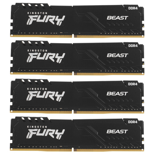 Купить Оперативная память Kingston FURY Beast Black [KF436C18BBK4/64] 64 ГБ в интернет-магазине DNS. Характеристики, цена Kingston FURY Beast Black | 5053606.
