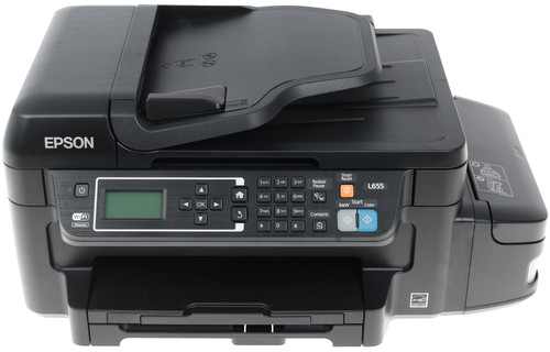Купить МФУ Epson L655 (Принтер/Копир/Сканер/Факс: A4 4800x1200dpi 33ppm 3,3pl Duplex ADF TFT5,6cm Wi-Fi LAN USB) в интернет-магазине DNS. Характеристики, цена  | 1040175.