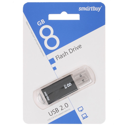 Купить Память USB Flash 8 ГБ Smartbuy 008GB V-Cut [SB8GBVC-K] в интернет-магазине DNS. Характеристики, цена Smartbuy 008GB V-Cut | 1297146.