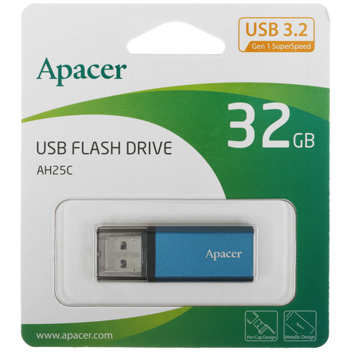 Купить Память USB Flash 32 ГБ Apacer AH25C [AP32GAH25CU-1] в интернет-магазине DNS. Характеристики, цена Apacer AH25C | 5634535.